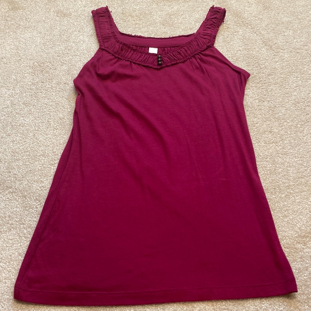 Merona womens XS maroon tank top